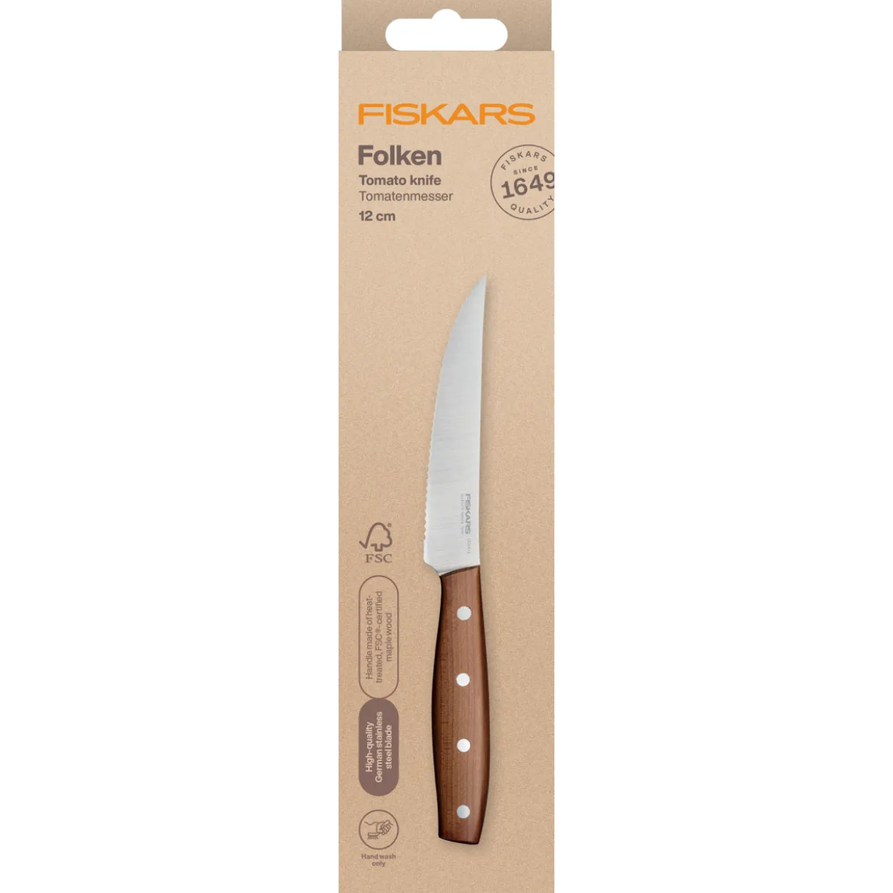 Tomaattiveitsi Fiskars 12 cm Folken
