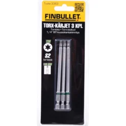Torx-kärkisarja 1/4" T25 x 100 mm, 3 kpl