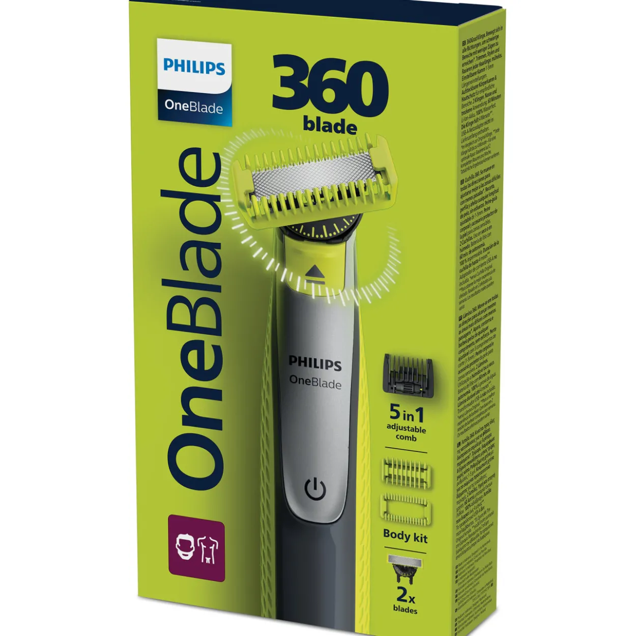 Trimmeri Philips OneBlade QP2834/23 F&B 360