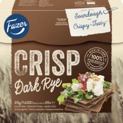 Tumma hapankorppu Fazer 215 g Crisp Dark Rye