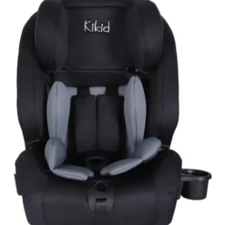 Turvaistuin Kikid Premium 76-150 cm i-Size ISOFIX R129, musta-harmaa