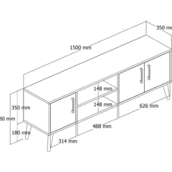 TV-taso Chic Home 150 cm Edvin