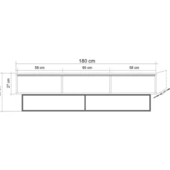 TV-taso Chic Home 180 cm Milla