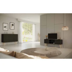 TV-taso Kocot 120 cm Toronto musta