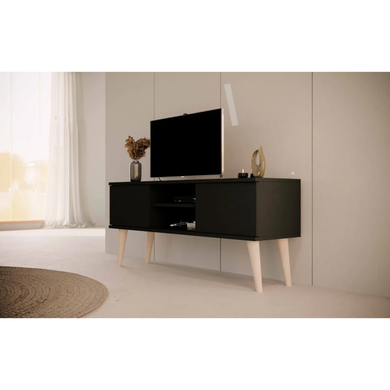 TV-taso Kocot 120 cm Toronto musta
