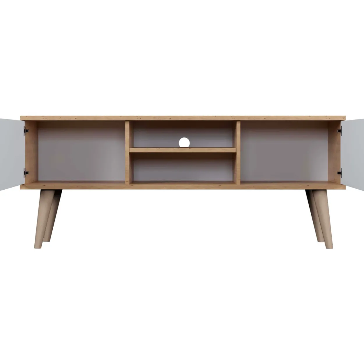TV-taso Kocot 120 cm Toronto valkoinen/beige