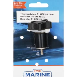 Tyhjennystulppa PWR Marine, muovinupillinen