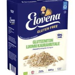 Täysjyväkaurahiutale Elovena 500 g gluteeniton luomu