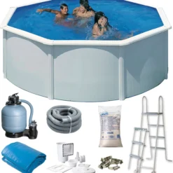 Uima-allas Gre by Swim & Fun Ø350 x 132 cm pyöreä, valkoinen