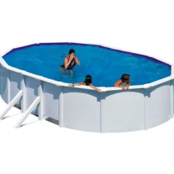 Uima-allas Gre by Swim & Fun 610 x 375 x 120 cm ovaali, ulkoisilla sivutuilla valkoinen