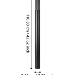 Ulkopylväsvalaisin Eglo Salle E27 110 cm musta