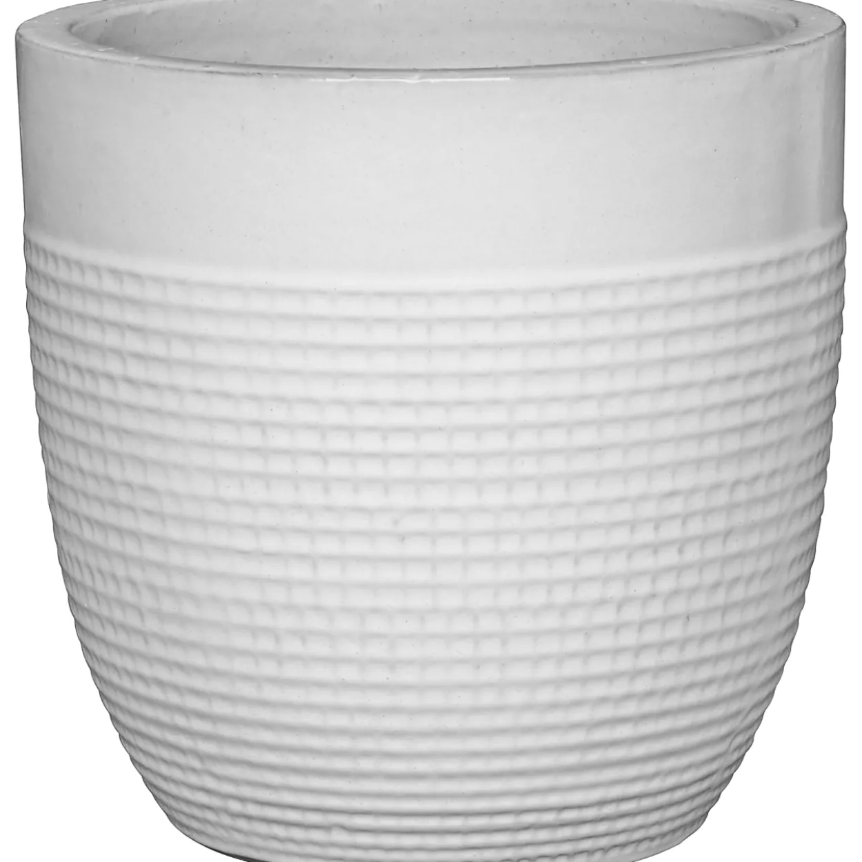 Ulkoruukku Parco Rib 27 cm valkoinen