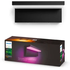 Ulkoseinävalaisin Philips Hue Nyro White and Color Ambiance 13.5W, musta