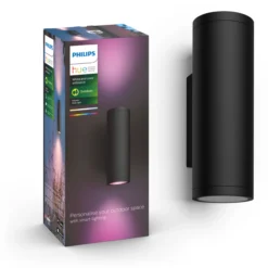 Ulkoseinävalaisin Philips Hue Appear White and Color Ambiance 2x8W, musta