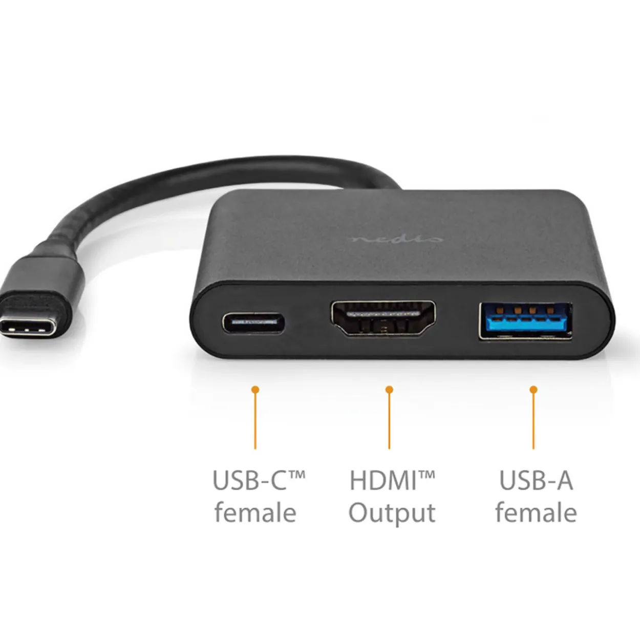 USB-moniporttisovitin Nedis USB 3.2 Gen 1