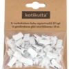 U-verhokiskon liuku Kotikulta 20 kpl nipistimellä valkoinen