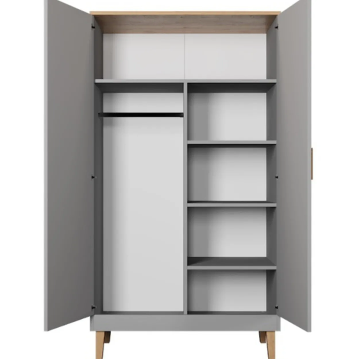 Vaatekaappi Kocot 184 x 100 cm Denver harmaa/beige