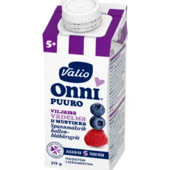 Vadelma-mustikkapuuro Valio Onni 215 g 5 kk