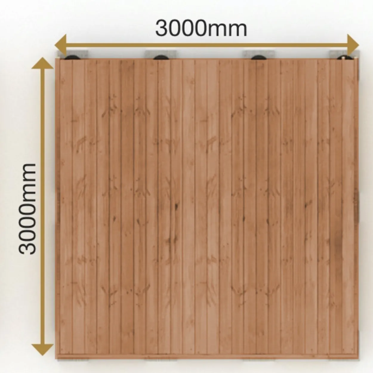 Valmisterassi Patio Terassit Koko Classic 3x3 kestopuu
