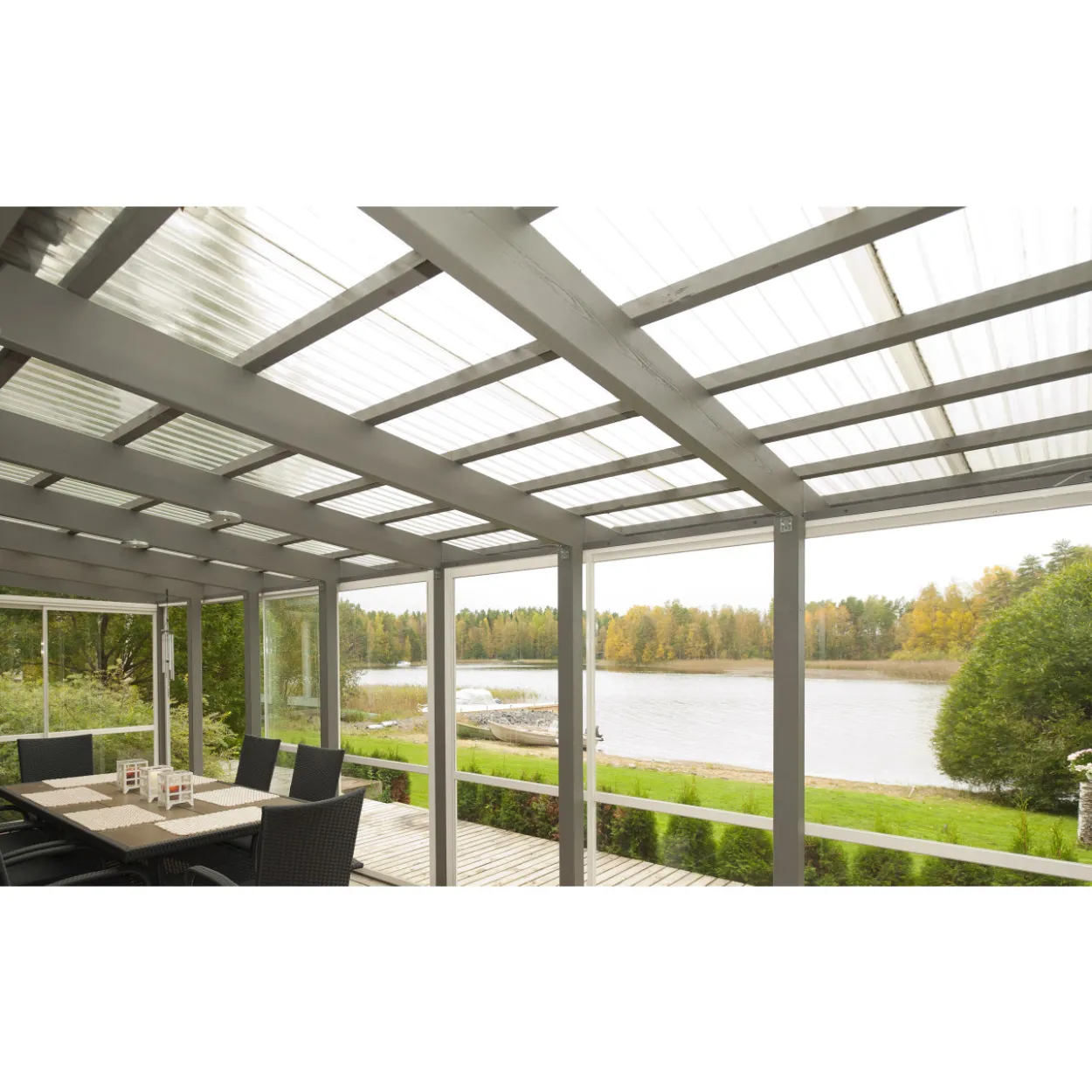 Valokate Keraplast PC Sun trapetsilevy 1,0 mm kirkas 1040 x 4500 mm