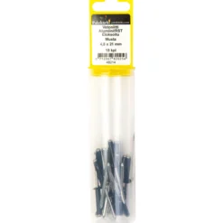 Vetoniitti alumiini/RST eloksoitu musta 4,8 x 21 mm 15 kpl