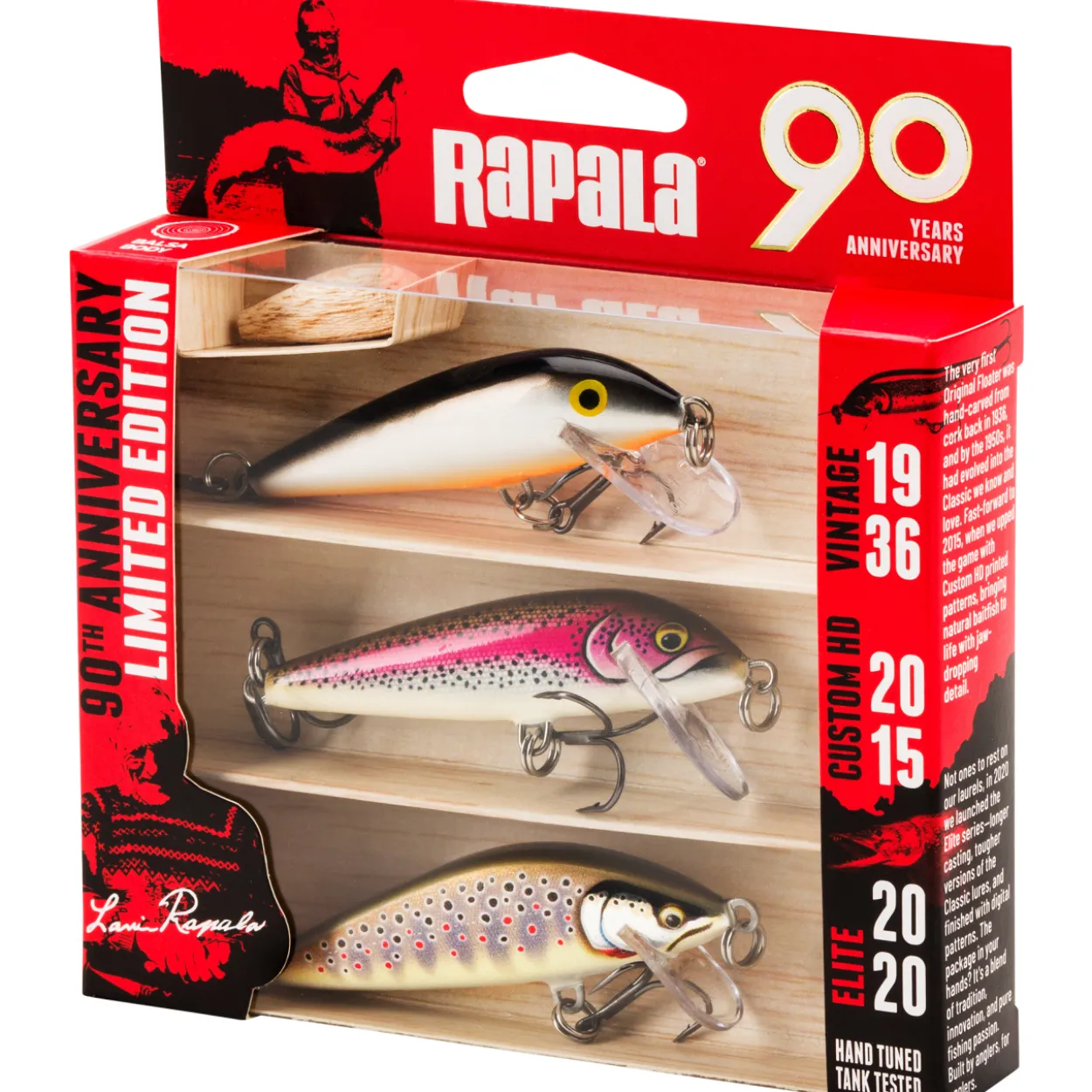 Viehepakkaus Rapala 90 vuotta Countdown Mid Naturistic