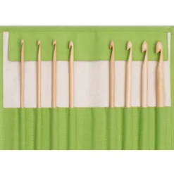 Virkkauskoukkusetti Prym 3,5-8,0 mm bambu kotelossa