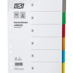 Välilehti Iisi 6 kpl kartonkinen