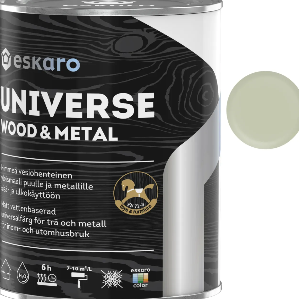 Yleismaali Eskaro Universe Wood & Metal 0,9 l vaalean vihreä