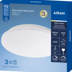 Yleisvalaisin Airam Gaia Slim R300 15W/3CCT 3-Step-DIM